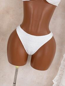 Women's Metal Shell Decor Halter Sexy Backless Beach Vacation Bikini Set With Coverup And Mini Skirt White Summer - White - View 6