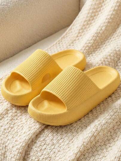 Couple's EVA Thick Sole, Minimalist Comfortable Soft Lightweight Indoor Home Bathroom Outdoor Beach Slippers, Suitable For All Seasons