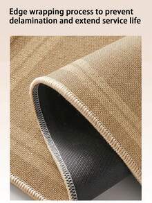 Tapis de cuisine en lin doux en caoutchouc épais de 3,5 mm, style simple moderne, tapis de cuisine absorbant avec bords cousus pour éviter l'écaillage, absorbant l'eau et facile à nettoyer, surface en lin avec milieu en mousse et fond en caoutchouc, convient pour la cuisine, la salle de bain, la buanderie, le couloir, le salon et d'autres espaces - Multicolore - Voir 3