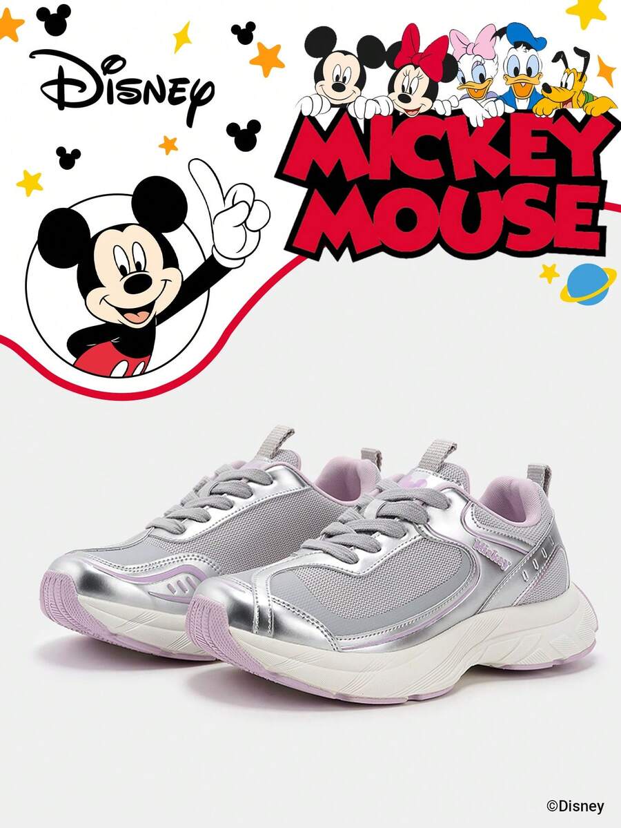 Disney 1 Pair Kids' Sneakers, Suitable For Daily Wear, Festivals, Sports, Outdoor Activities, Comfortable, Non-Slip, Durable, Breathable (Boys' Sneakers, Boys' Skate Shoes, Kids' Sports Shoes, Girls' Sneakers, Girls' Skate Shoes) - Mauve Purple - View 1