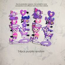 SANRIO 14/28 件装 库洛米发夹，刘海夹，精致多功能库洛米浴室发饰，多功能刘海夹，卡通发饰，适用于角色扮演、舞台表演，适合情人节、婚礼、旅行、生日礼物、舞会、节日派对（部分配件随机发货） - 多色 - 查看 13