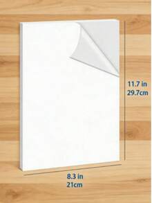 20/50 Sheets A4 White Printable Sticker Paper, Suitable For Inkjet And Laser Printers, Printable Labels, Self-Adhesive, A4 Printable Vinyl Sticker Paper, Matte White Waterproof PET Self-Adhesive Paper, Compatible With Inkjet Printers, Quick Drying, Strong Ink Adhesion - A4 White Self-adhesive Printing Paper - View 3