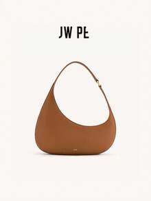 New JW PE Series Half-Moon Harlee Bag, French Style, Underarm Bag, Lightweight Niche Shoulder Handbag, Tote Bag, Small Handbag, Suitable For Workplace, Commuting, Daily Outing, Dating, Shopping, Vacation And Multiple Occasions, Fashion Item For Women - Brown - View 12