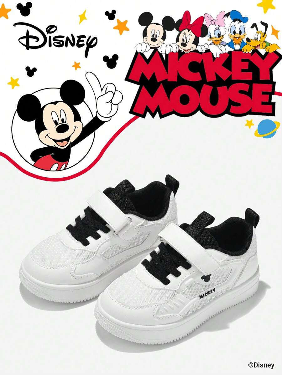Disney 1 Pair Kids' Sneakers, Suitable For Daily Wear, Festivals, Sports, Outdoor Activities, Comfortable, Non-Slip, Durable, Breathable (Boys' Sneakers, Boys' Skate Shoes, Kids' Sports Shoes, Girls' Sneakers, Girls' Skate Shoes) - Black - View 1