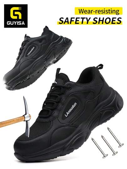 Zapatos de profesionales anti-aplastamiento y anti-perforación SRC, serie deportiva con suela antideslizante, ligeros y funcionales para todas las estaciones para hombres