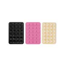 3pcs Silicone Suction Cup Phone Holder, Black, White, Light Pink Suction Cups, Suitable For Smartphones, Non-Slip Adhesive Grip, Supports Hands-Free Viewing, Video Calls, Gaming, Dashboard & Bedside Use, Portable Phone Stand, Gift For Friends, Ideal Holiday Small Gift - Multicolor - View 25