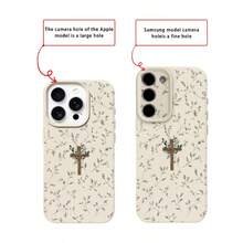 1 chiếc ốp lưng điện thoại bằng chất liệu TPU, họa tiết cành cây và thánh giá, tương thích với iPhone 17 Pro Max/17/16 Pro Max/15/13/12/11, S20 FE/A15/S24/A55, Note 11/Note 12/Note 13 Pro, ốp bảo vệ điện thoại mềm mại, chống rơi vỡ, bao phủ toàn diện. - trắng - Xem 7