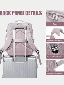 Mochila/mochila de viaje de 40x20x30cm aprobada por Ryanair, adecuada para viajes cortos, se ajusta fácilmente debajo del asiento, diseño unisex - Multicolor - Ver 6