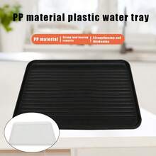 1 Durable Sink Underlay - Waterproof Drip Pad Liner For Kitchen And Bathroom Cabinets, Easy-To-Clean Storage Solution, Flexible And Durable Non-Slip Coaster Cutlery - Waterproof Mat, Hygienic , Black/White - 1 Piece - Black - View 4