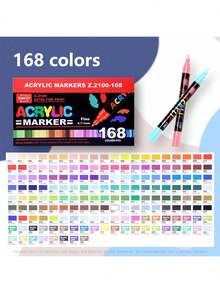36/60/84/72/120/168 Pcs Set, GUANGNA 2100 Series Markers, DIY Painting Pens Suitable For Ceramic, Metal, DIY Shoes & Clothes, DIY Glass, Professional Art Use, Student Drawing 0.7mm Markers - Multicolor - View 16