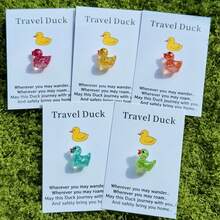 5pcs/10pcs Cute Little Yellow Duck Pocket Hug Card, Perfect For Gifting To Friends Who Love Cute Things, Daily Sharing, Graduation Souvenirs, Travel Gifts, And Weddings - Multicolor - View 11