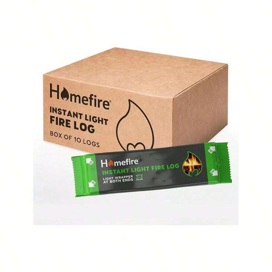 Homefire Instant Light Fire Log 1kg Burns For 2-3 Hours (10 Pack) - B - View 1