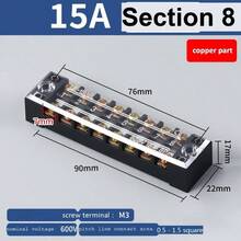 Terminales de conductor de cobre, bloques de terminales aislados, rieles de bloques de terminales, conjuntos de bloques de terminales, pilares de conexión - Bloques de terminales - Ver 15