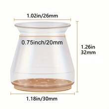 Round Silicone Chair Leg Floor Protectors, Transparent Non-Slip Furniture Leg Covers, Scratch-Resistant Pads For Home And Office - S-8PCS - View 9