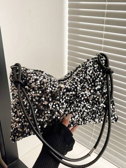 2026新款高品质女士小方包，女孩单肩斜挎包，亮片时尚腋下包