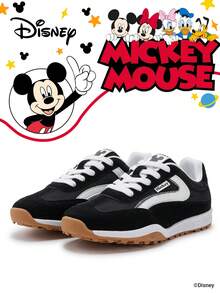 Disney 1 Pair  Collaboration Children's Sneakers, Suitable For Daily Wear, Festivals, Sports, Outdoor Activities, Comfortable, Non-Slip, Breathable (Boys' Sneakers, Boys' Skate Shoes, Children's Sneakers, Girls' Sneakers, Girls' Skate Shoes) - Black - View 1