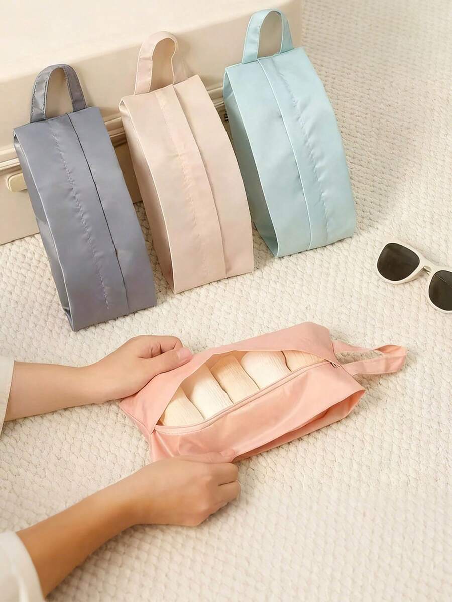 Túi đựng đồ lót du lịch, túi đựng quần lót và tất di động, túi đựng đồ chống thấm nước có tay cầm, túi đựng mỹ phẩm tối giản, túi đựng đồ lót mini đa chức năng, phù hợp cho cả nam và nữ, dùng để đựng đồ lót, tất và mỹ phẩm, phụ kiện thiết yếu cho du lịch, du thuyền, bãi biển, chuẩn bị năm học mới.