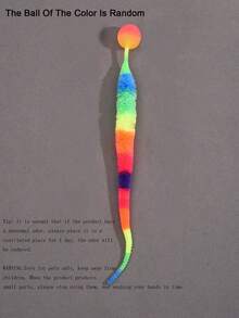 1pc Magical Twisting & Wiggling Cat Toy, Random Color, Indoor Cat Toy - Multicolor - View 3