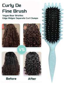 2035Brush 卷发梳 - 打造卷发、波浪和螺旋卷，减少毛躁，定型湿发，男女皆宜，情人节礼物 - 彩色 - 查看 4