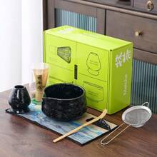 Quality Goods 7pcs Matcha Whisk Set Includes Matcha Bowl Matcha Whisk Holder Bamboo Matcha Whisk Scoop And Matcha Sifter 5 Oz Mottled Matcha Kit For Tea Lovers Matcha Set - 黑點白 - 查看 3