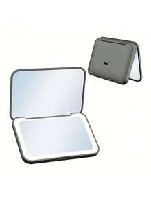 LED Makeup Mirror, Portable Mini Makeup Mirror, USB Rechargeable LED Lighted Makeup Mirror, Pocket Makeup Mirror With Lights, Dimmable & Foldable Makeup Mirror With 3 Color Lighting Modes - White, Natural, Warm, Touch Screen Brightness Adjustment, Multi-Functional Vanity Mirror For Student Dorm, Travel, Makeup, Office, Bedroom, Best Christmas Gift For Women - Multicolor - View 14