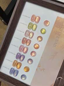 Miss Leia 15ml Sunset Gold Glass Bead Cat Eye Gel Nail Polish, Color Gel Clear Coat, Beginner Nail Art, UV LED Curing, Soakable Semi-Permanent, Suitable For Beauty Salon Nail Salon Sets, DIY, Holiday Party Gifts For Women, Nail Art Supplies - Multicolor - View 8
