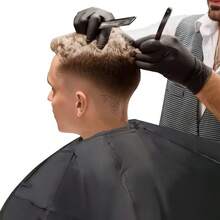 1pc Barber Bib Non-Stick Hair Clipping Cape Bib, Home Barber Apron Overalls Razor Hair Bib - Multicolor - View 6