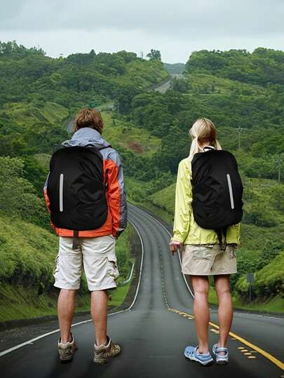 背包防雨罩 重型防尘包保护套 反光防盗 适用于 30-40L (7.9-10.5 加仑) 背包 3 种颜色可选 徒步旅行 露营 度假必备