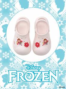 Disney 1 Pair Frozen Authorized Collaboration Kids' Breathable Mesh Shoes, Elsa Princess/Anna Princess/Arendelle Princess Perforated Sandals, Suitable For Daily Wear, Festivals, Sports, Outdoor, Comfortable, Non-Slip, Breathable - White - View 2
