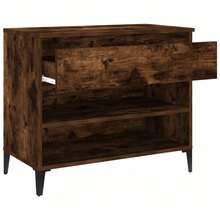vidaXL Schuhregal Räuchereiche 70x36x60 cm Holzwerkstoff - Braun - Übersicht 6