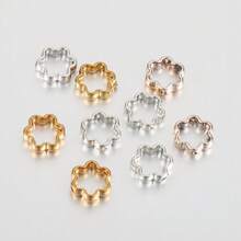 50pcs Hollow Flower Double Hole CCB Beads Frames, Suitable For DIY Jewelry Making And Decorating Handmade Accessories - Multicolor - View 2
