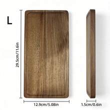 Rectangular Decorative Tray, Bathroom Tray, Wooden Tray, Multipurpose Tray, Kitchen Tray, Bathroom Decor, Room Decor, Bathroom Accessories, Suitable For Living Room, Hotel, Shower, Bathroom, Home Use, Meeting Various User Needs - C-Wood Color - View 10