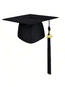 6 piezas/2 piezas por set Borlas para birretes de graduación 2026, decoraciones de birretes de graduación mate negras, adecuadas para títulos de Licenciatura/Maestría, unisex - Negro - Ver 2