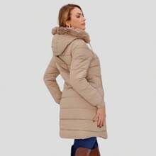 Nylon Parka Lined With Fur. - 米色 - 查看 3