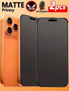 两片装磨砂防窥全覆盖防盗膜，兼容，防指纹、防摔、防刮花，触感细腻，不留指纹，兼容保护膜，兼容保护膜，兼容手机壳 - 彩色 - 查看 1