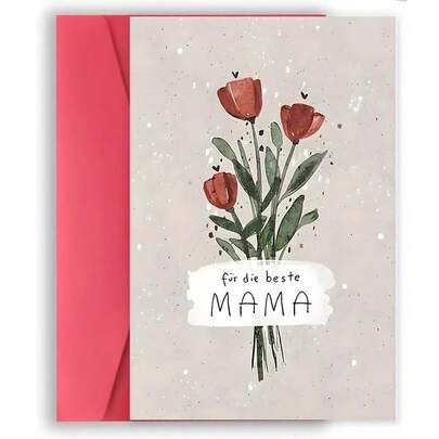 Unique Bohemian Style Feng Shui Flower Cards, Ideal For Mother's Day, Birthday, Or Expressing Gratitude To Mother, Suitable For Any Celebration