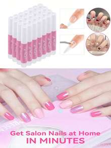 半月形专业指甲锉 - 双面灰色指甲工具，适用于亚克力指甲、延长指甲、DIY 和美甲沙龙，20 片/100/180 目，可选 1/5/10/50/100 片装 - 淺灰色 - 查看 3