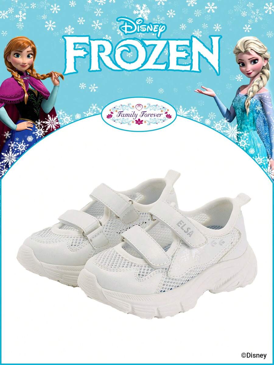 Disney Frozen Authorized Collaboration 1 Pair Children's Princess Sandals, Princess Sandals, Anna Princess Sandals, Arendelle Princess Sandals, Suitable For Daily, Festival, Sports, Outdoor Wear, Comfortable, Non-Slip, Breathable - White - View 1