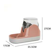 2 Packs Pet Automatic Feeder & Water Dispenser Set, Gravity Dog Cat Food Bowl & Water Bowl Combo, Keep Food Dry & Prevent Moisture & Mildew, No-Spill Pet Feeding Station For Small Medium Pets - 2L - View 2