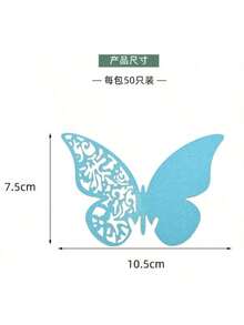 10pcs/20pcs/50pcs Butterfly Shaped Paper Cup Cards, Hollow Wedding Paper Cup Cards, Display Cards, Decorative Paper Cards, Hollow Party Wedding 3D Paper Cup Cards, Deep Purple Butterfly Wall Sticker Display Cards Suitable For Wedding, Christening Gift Boxes - Cute Party Decorations And Guest Favors - Multicolor - View 2