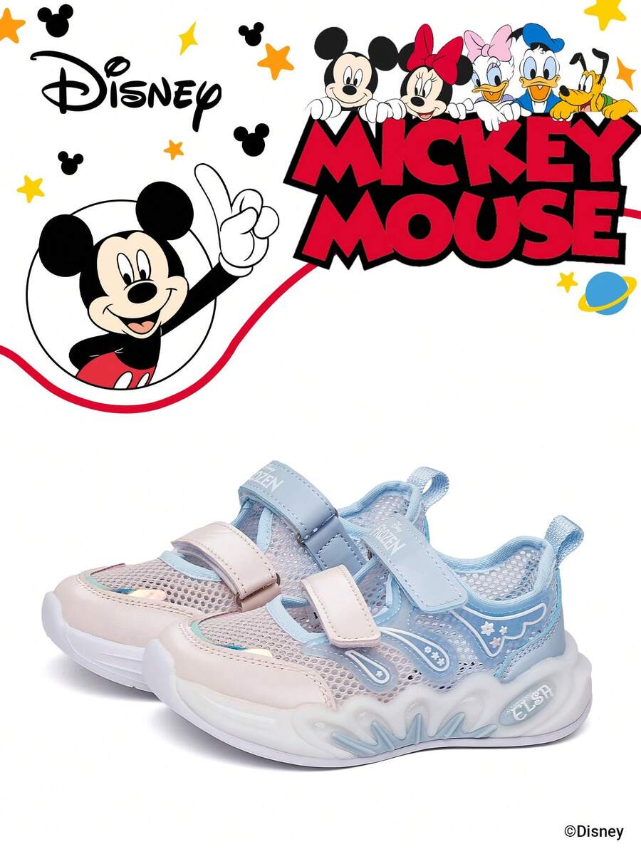 Disney Authentic Collaboration With  | A Pair Of Children's Sneakers, Suitable For Daily, Festival, Sports, And Outdoor Wear. It Fits The Foot Comfortably, Is Anti-Slip, Wear-Resistant, And Breathable (Boys' Sneakers, Boys' Board Shoes, Children's Sneakers, Girls' Sneakers, Girls' Board Shoes) - Pink - View 1