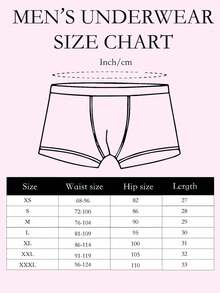 1pc Customized Men's Black Funny Print Briefs, Romantic Valentine's Day Gift - Black - View 6