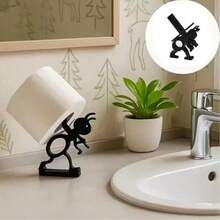 1pc Cute Ant Shaped Toilet Paper Holder, Bathroom Tissue Rack, Suitable For Home Decor, Bathroom Accessories, Kitchen Supplies, Room Decoration, Office Bathroom Or Any Wash Area, Creative Gift - Multicolor - View 7