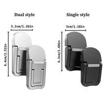 2个装铝合金笔记本电脑支架，隐形支架，迷你通用增高悬挂式散热平板电脑支架 - 彩色 - 查看 4
