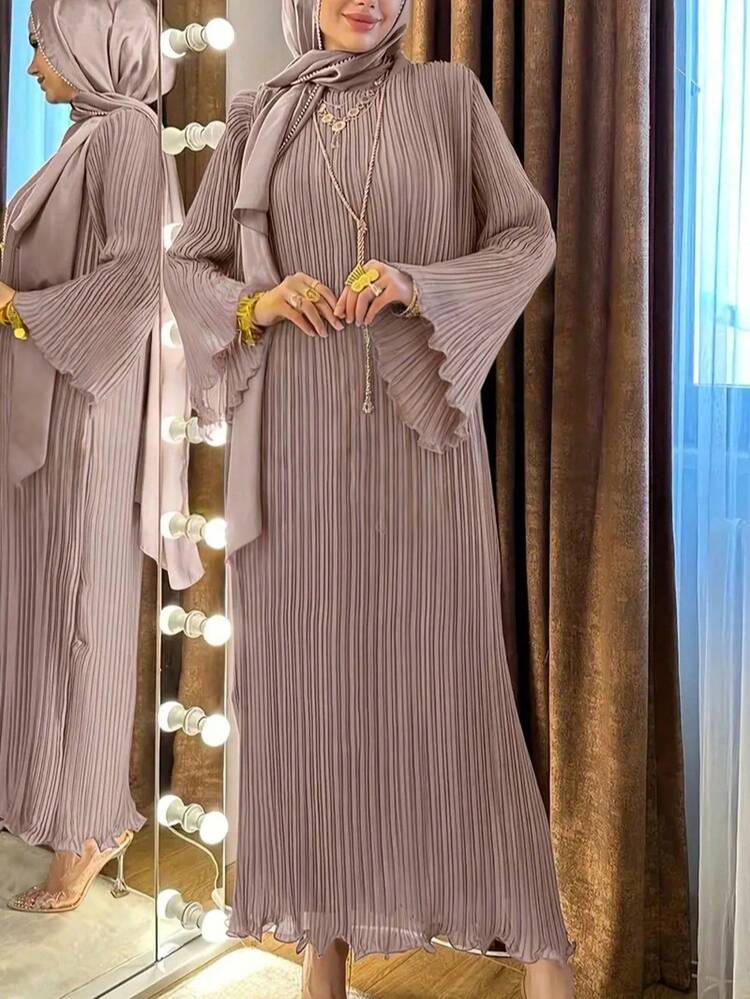 pleated dress muslimah Eastessence presents Highneck Pleated muslimah Abaya Dress available only  at eastessence.com