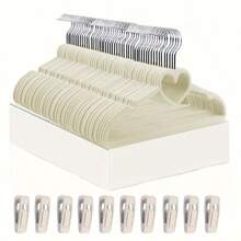 10pcs Baby Clothes Hangers, Space-Saving Bow & Heart Design Rotating Hooks, Suitable For Jackets, Dresses, Shirts, Coats And Baby Clothes, Includes Flocked Clips - Multicolor - View 9