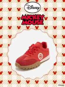 Disney 1 Pair Kids' Sneakers, Suitable For Daily Wear, Festivals, Sports, Outdoor Activities, Comfortable, Non-Slip, Durable, Breathable (Boys' Sneakers, Boys' Skate Shoes, Kids' Sports Shoes, Girls' Sneakers, Girls' Skate Shoes) - Red - View 2