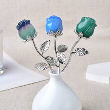 CUPIDCRYSTAL Natürlich geschnitzter Kristallrose, perfektes Valentinstags-Geschenk, beste Wahl für Frauen, Heilkristall zum Muttertag, Kristall und Stein - Verschiedenfarbig - Übersicht 6