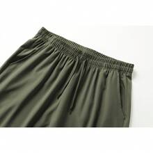 Men's Drawstring Waist Casual Versatile Daily & Sports Pants - Army Green - View 8