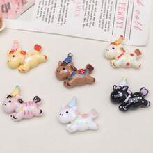 6pcs Running Horse Refrigerator Magnets, Cartoon Fridge Stickers, Creative Cute Office Message, Kitchen Home Decor Magnetic Stickers - Multicolor - View 2